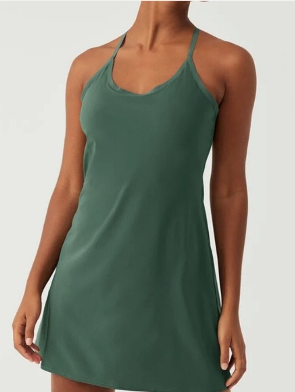 Outdoor Voices Womens Green Athleisure Skort Dress Sz L Tennis Pickleball - Picture 3 of 12